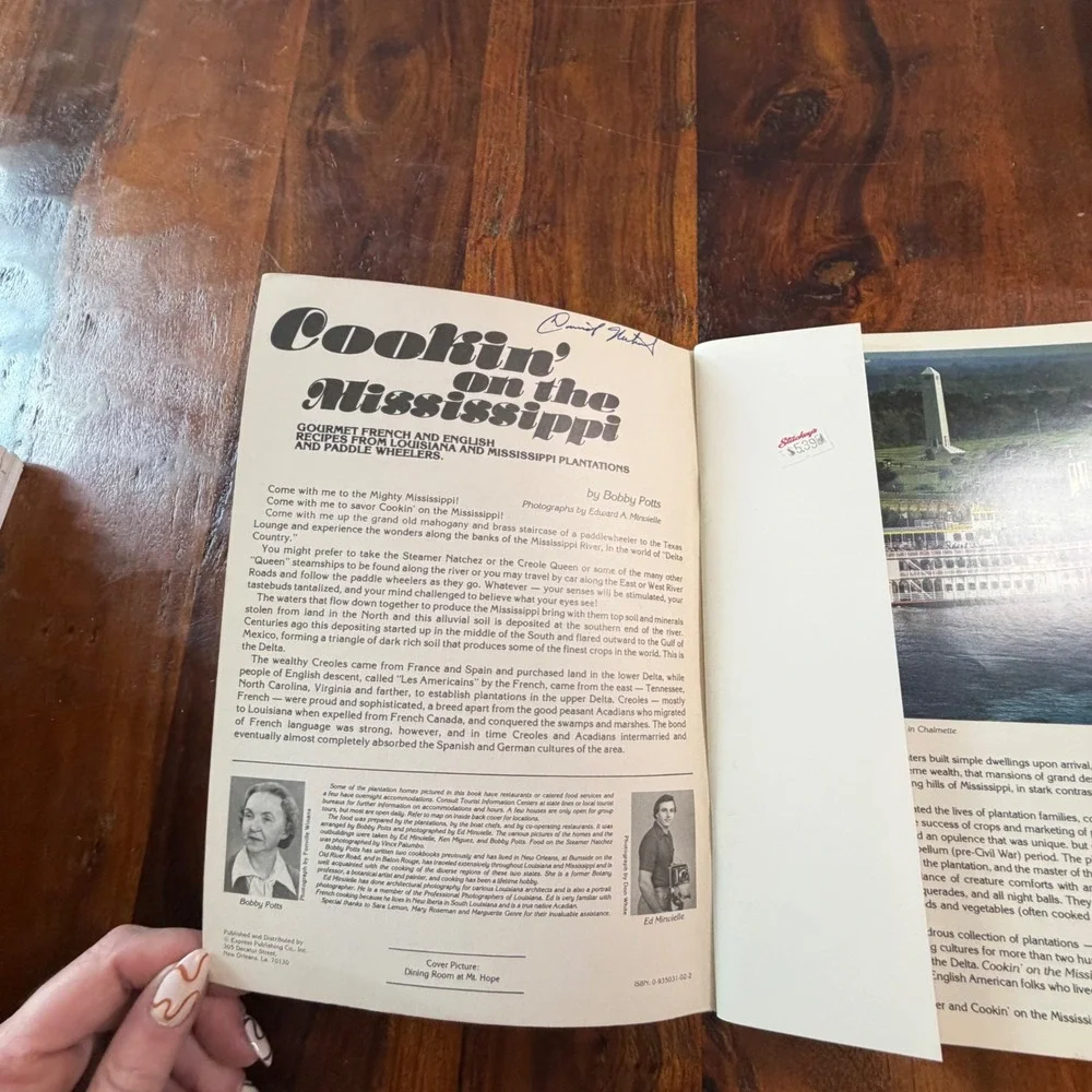 Cookin on the Mississippi Bobby Potts Vintage Plantation Creole Recipes Booklet